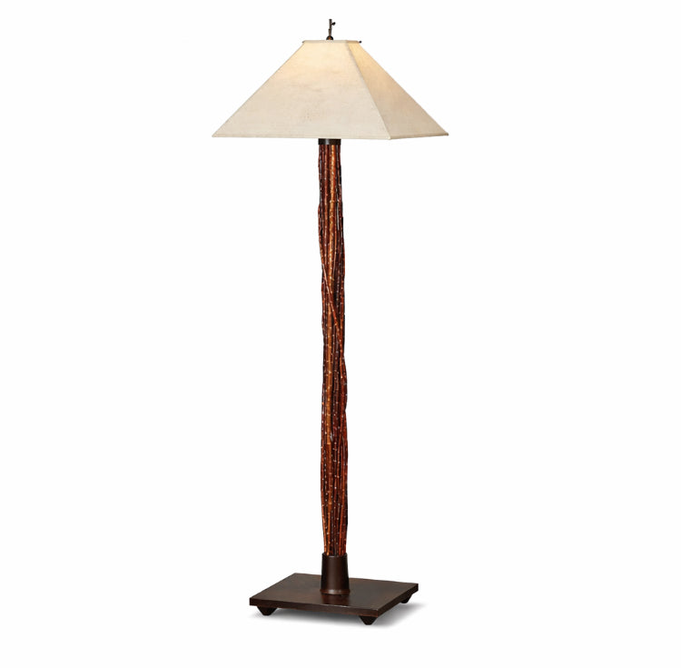 Red Cedar Floor Lamp — Sculptural Natural Form (59”)