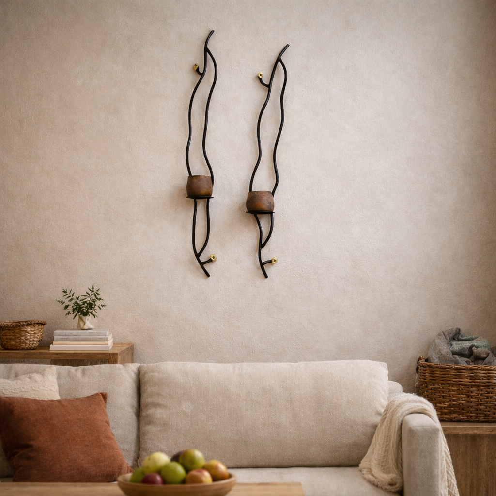 Light in a Pod – Sculptural Iron Wall Sconce