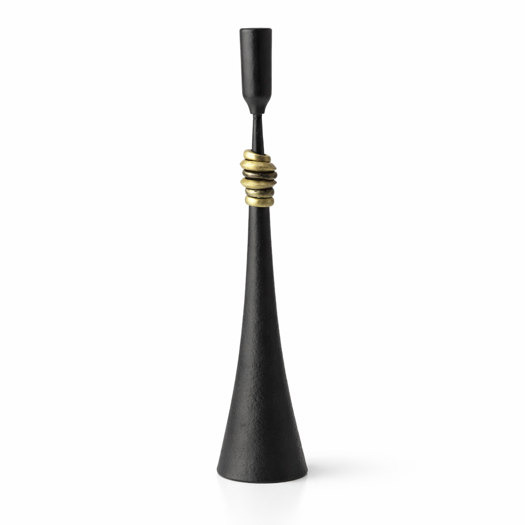 Northern Tribe #1 Candlestick | Hand-Forged Iron Candle Holder