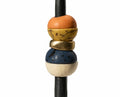 Tambo No. 1 Handmade Iron Candlestick with Multicolor Tagua Beads