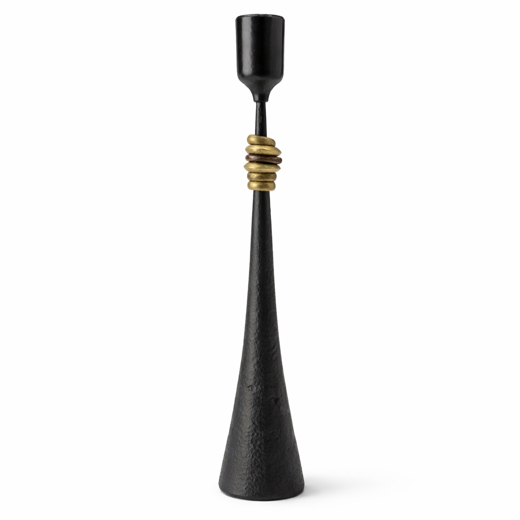 Northern Tribe #1 Candlestick | Hand-Forged Iron Candle Holder