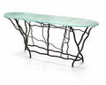 Hand-Forged Organic Console Table with Recycled Glass | Luis Márquez Studio