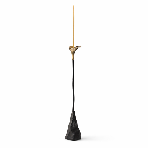 Calla Lily Iron Candlestick — Handcrafted Sculptural Candleholder (19”)