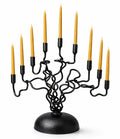 Tree of Light Menorah – Sculptural Hand-Forged Iron Candle Holder