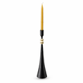 Northern Tribe #7 Candlestick | Hand-Forged Iron Candle Holder with White & Brass Sculptural Rings