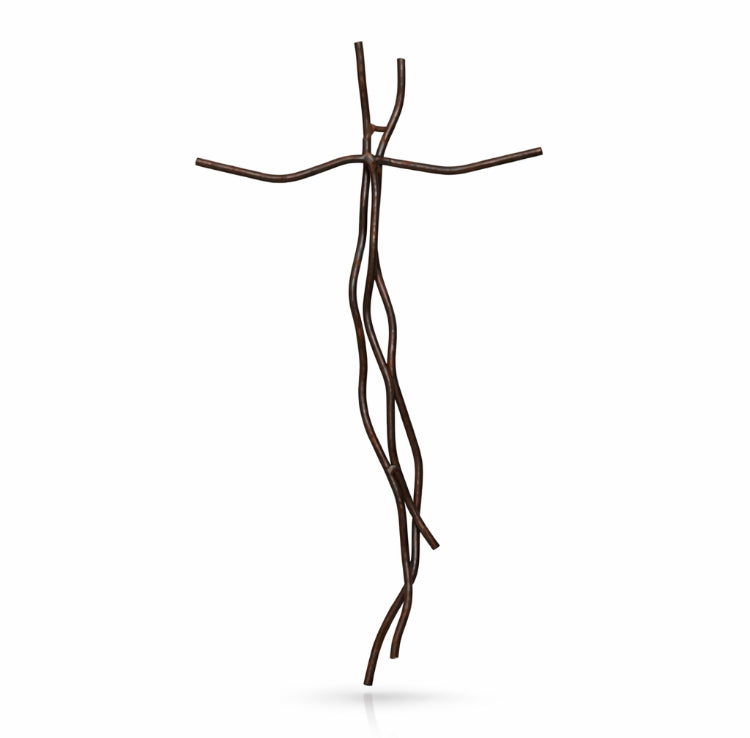 Living Cross – Handcrafted Wrought Iron Wall Sculpture