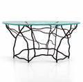 Large Organic Half Moon Console Table