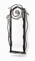 Spiral Mirror Frame – Hand-Forged Iron Sculptural Mirror