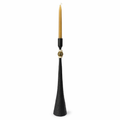 Northern Tribe #11 Candlestick | Hand-Forged Iron with Sculptural Brass Cage Detail