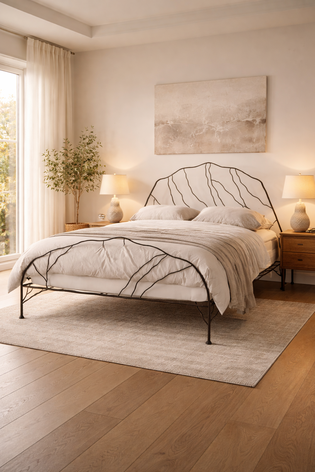 Wild Grass Bed – Queen | Hand-Forged Iron Bed Frame