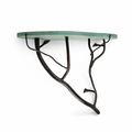Branch Wall Shelf 23” | Hand-Forged Iron & Recycled Glass