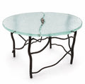 Full Moon Coffee Table | Sculptural Iron & Kiln-Formed Glass Table