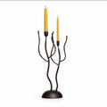 Happily Together Candle Holder — Sculptural Handmade Iron Taper Holder (18”)