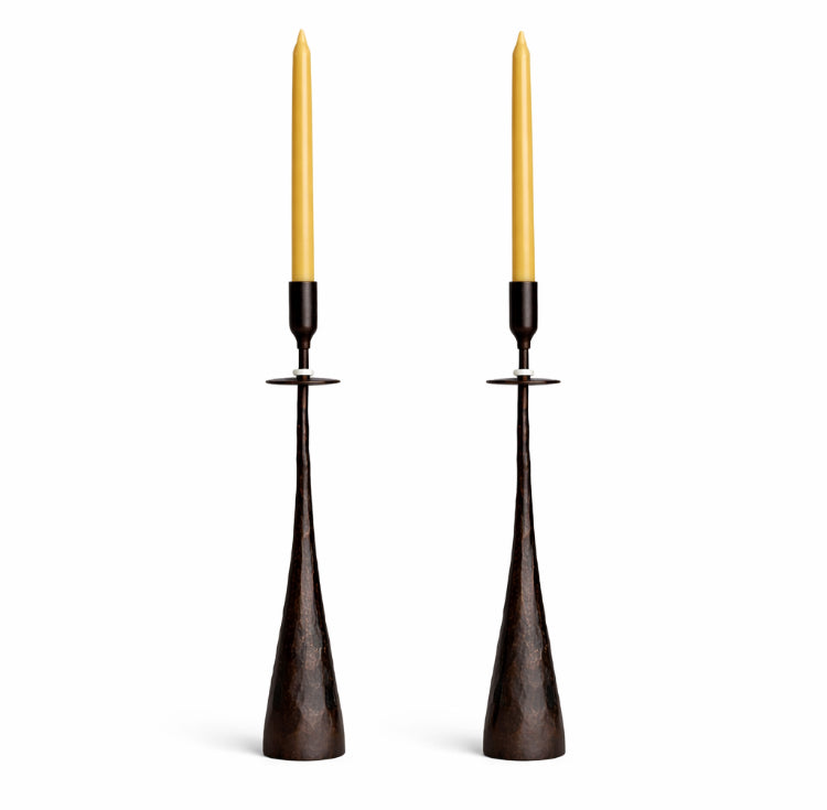 Tribe in Prayer Candle Holder — Handmade Iron Candlestick (12”)