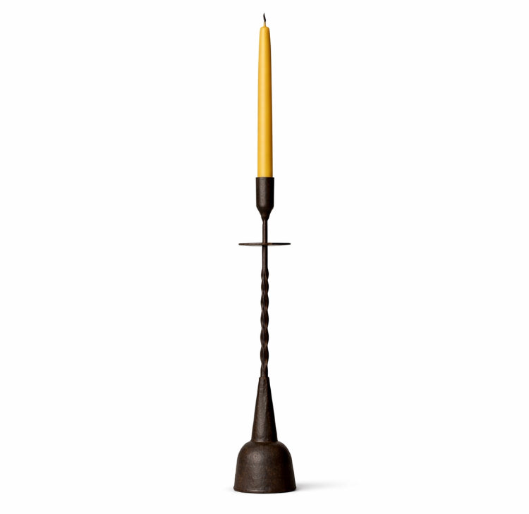 Twisted Cross Candleholder — Handmade Iron Candlestick in Three Heights