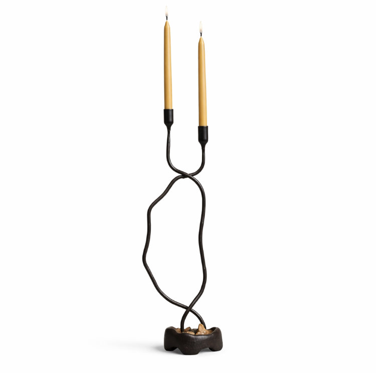 Soulmate Candle Holder — Handmade Sculptural Iron Candleholder