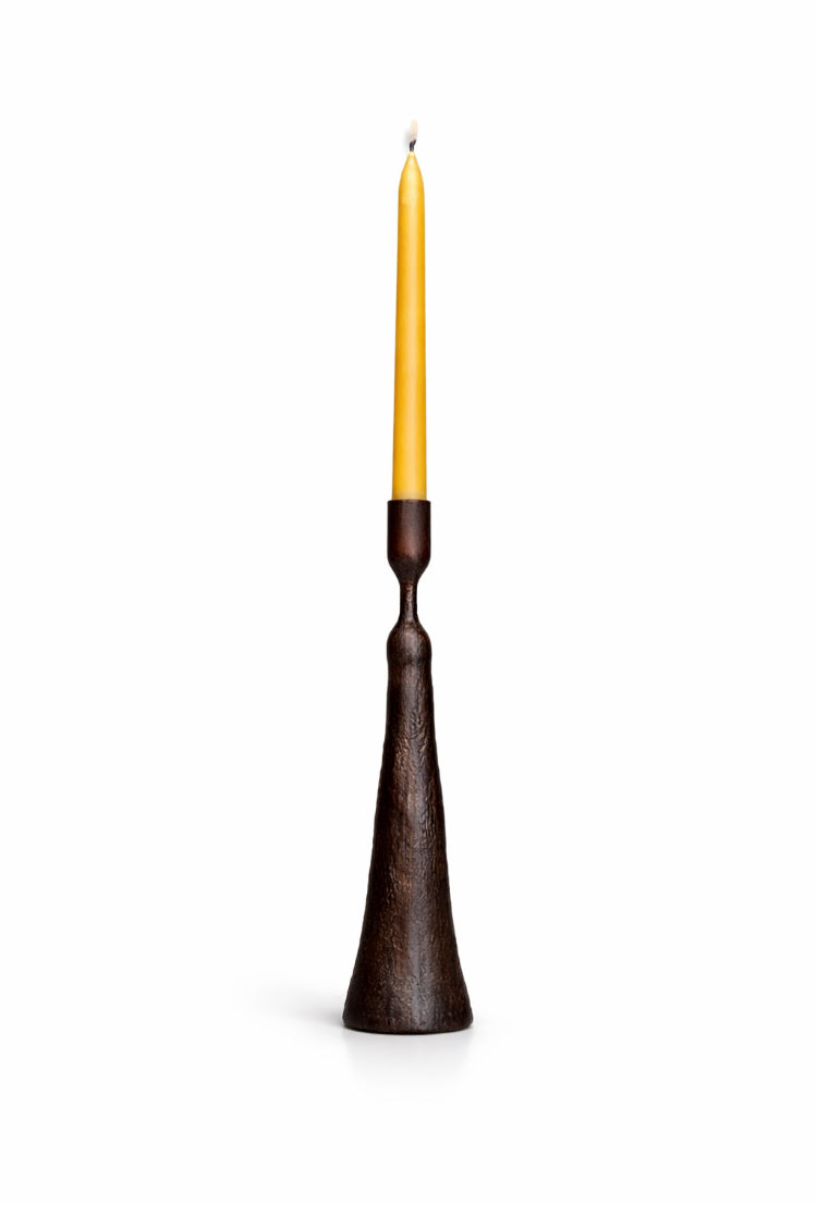 Mom Candlestick — Handmade Iron Candleholder (Family of Four Series)