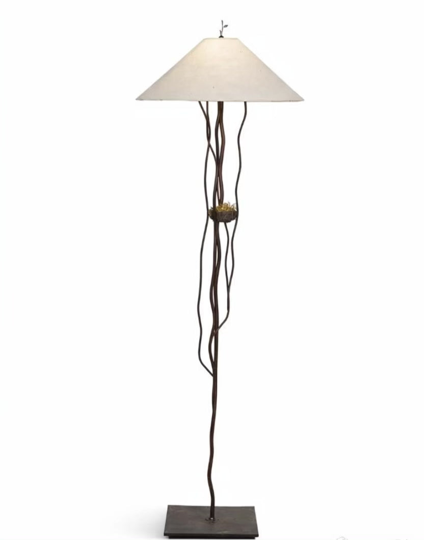 Nest Floor Lamp — Sculptural Ironwork (59”)
